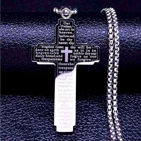 The Lord’s Prayer Men’s Necklace - Picture 1 of 1